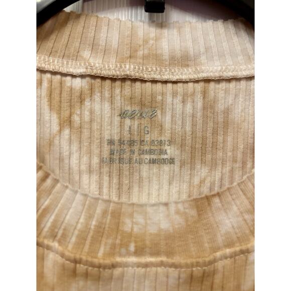 NWOT AERIE Women’s Rebel Cropped White Beige Tie Dye Tank Top L Large NEW - Picture 6 of 6